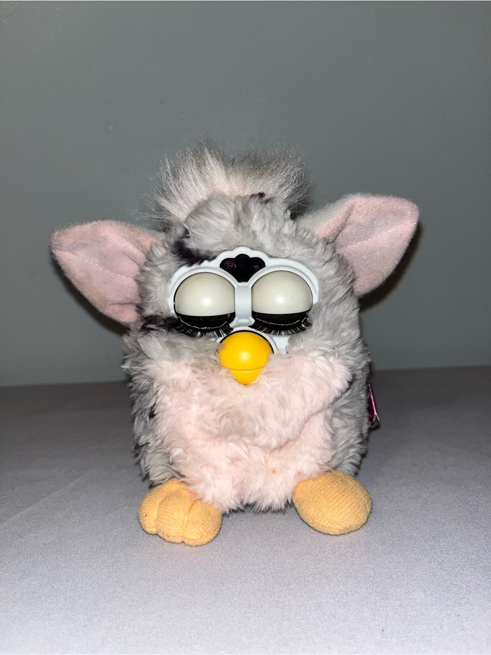 Original Furby Tiger Electronics Vintage 1998 Pink & Gray Tested/Fully Working